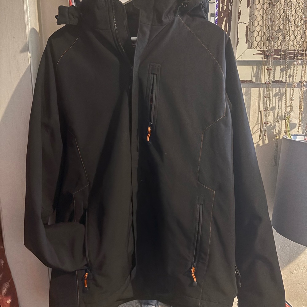 Men's Ridgid Heated Black Hooded Jacket